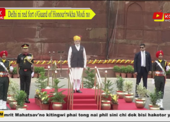 Delhi ni red fort o’Guard of Honour’rwkha Modi no.