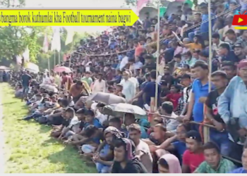 Kwbangma borok kuthumlai kha Football tournament naina bagwi