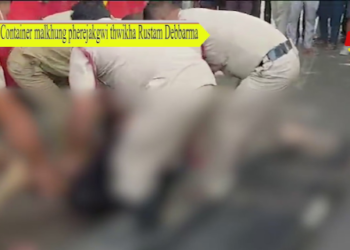 Container malkhung pherejakgwi thwikha Rustam Debbarma