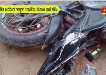 Takarjala o Bike accident wngwi thwikha khorok nwi sikla