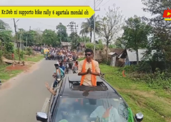 Biplab Kr.Deb ni supporto bike rally 6 agartala mondal oh