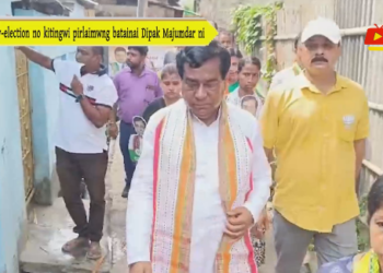 By-election no kitingwi pirlaimwng batainai Dipak Majumdar ni