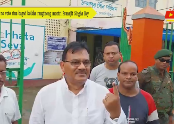 Joto no vote rina bagwi koikha rangthong montri Pranajit Singha Roy