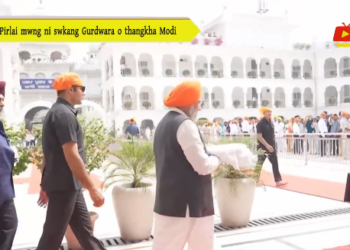 Pirlai mwng ni swkang Gurdwara o thangkha Modi
