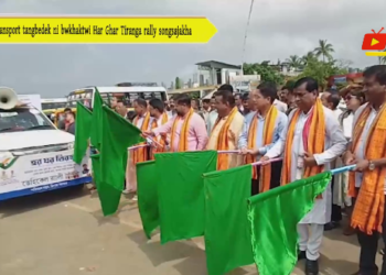 Transport tangbedek ni bwkhaktwi Har Ghar Tiranga rally songsajakha